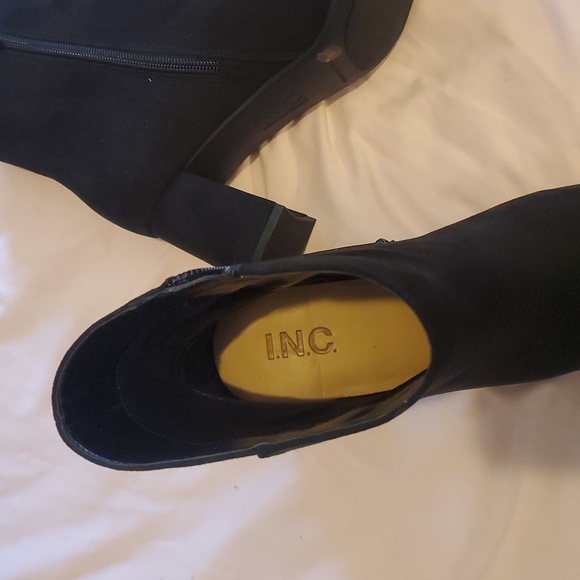 Suede INC International Concepts Women's Black Heeled Boots - Picture 7 of 10